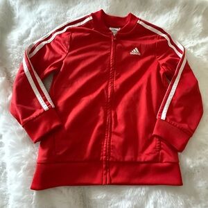 Adidas Bold Red Jacket with White Accents